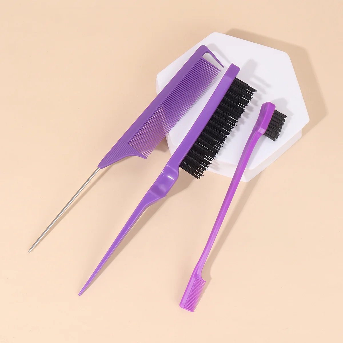3pcs/set Double Sided Hair Edge Brush Set Hair Styling Comb Control Brush Accessories Hairline Brush Comb Styling Partition Comb 3pcs/set Double Sided Hair Edge Brush Set Hair Styling Comb Control Brush Accessories Hairline Brush Comb Styling Partition Comb