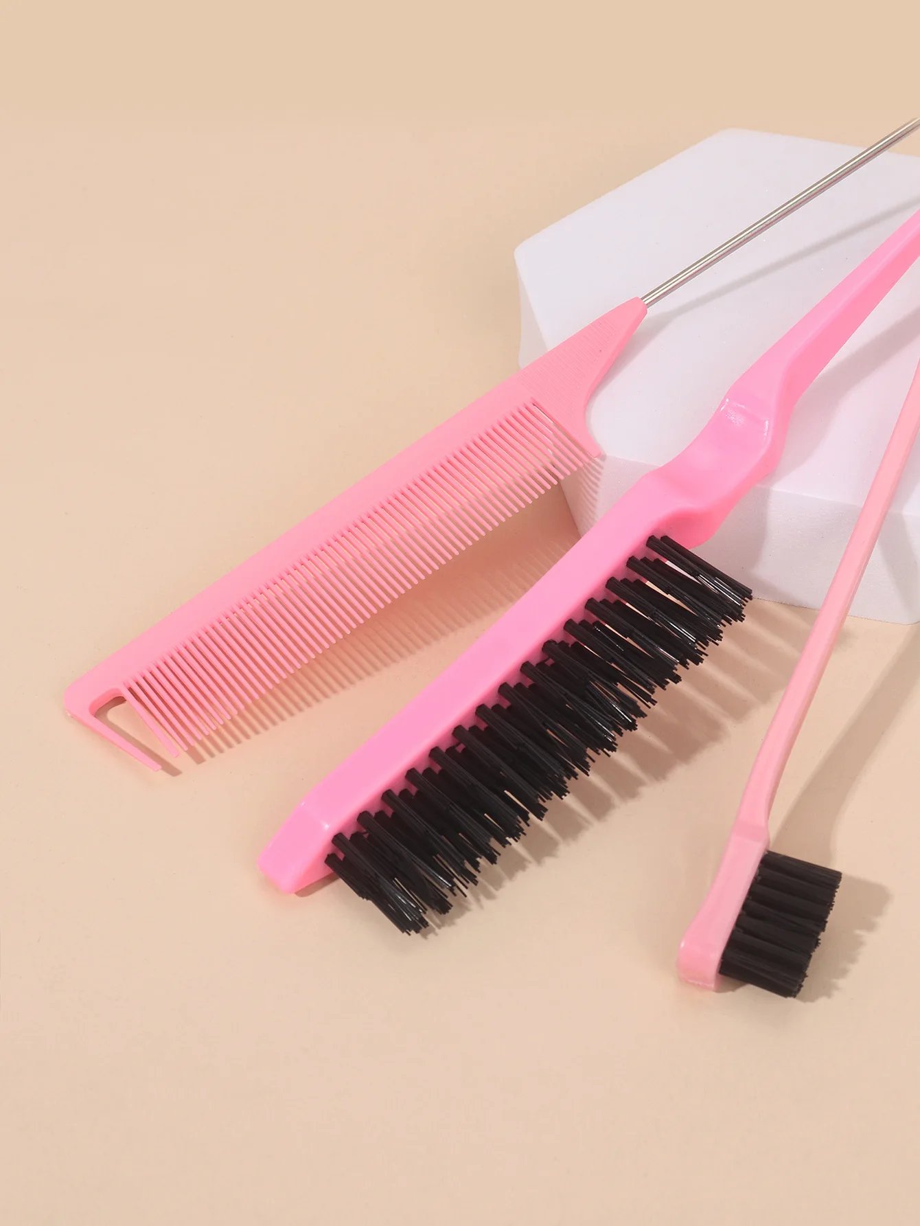 3pcs/set Double Sided Hair Edge Brush Set Hair Styling Comb Control Brush Accessories Hairline Brush Comb Styling Partition Comb 3pcs/set Double Sided Hair Edge Brush Set Hair Styling Comb Control Brush Accessories Hairline Brush Comb Styling Partition Comb