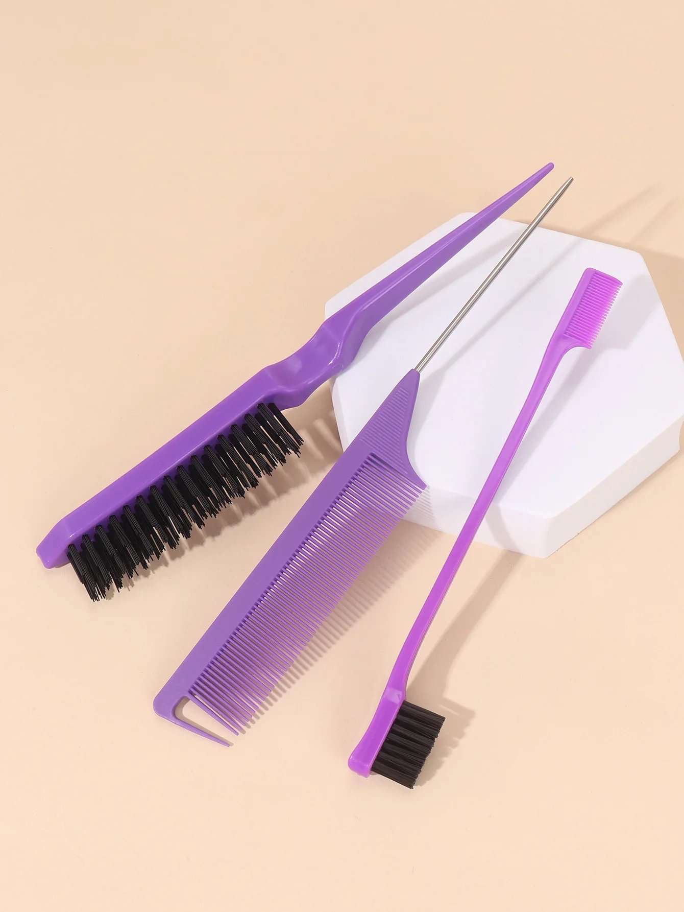 3pcs/set Double Sided Hair Edge Brush Set Hair Styling Comb Control Brush Accessories Hairline Brush Comb Styling Partition Comb 3pcs/set Double Sided Hair Edge Brush Set Hair Styling Comb Control Brush Accessories Hairline Brush Comb Styling Partition Comb