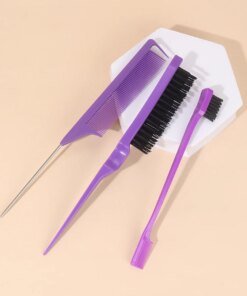 Alternative view of 3pcs/set Double Sided Hair Edge Brush Set Hair Styling Comb Control Brush Accessories Hairline Brush Comb Styling Partition Comb