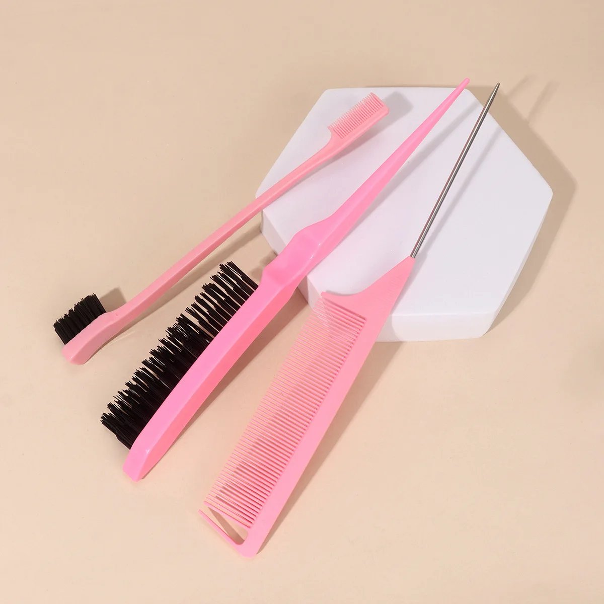 3pcs/set Double Sided Hair Edge Brush Set Hair Styling Comb Control Brush Accessories Hairline Brush Comb Styling Partition Comb 3pcs/set Double Sided Hair Edge Brush Set Hair Styling Comb Control Brush Accessories Hairline Brush Comb Styling Partition Comb