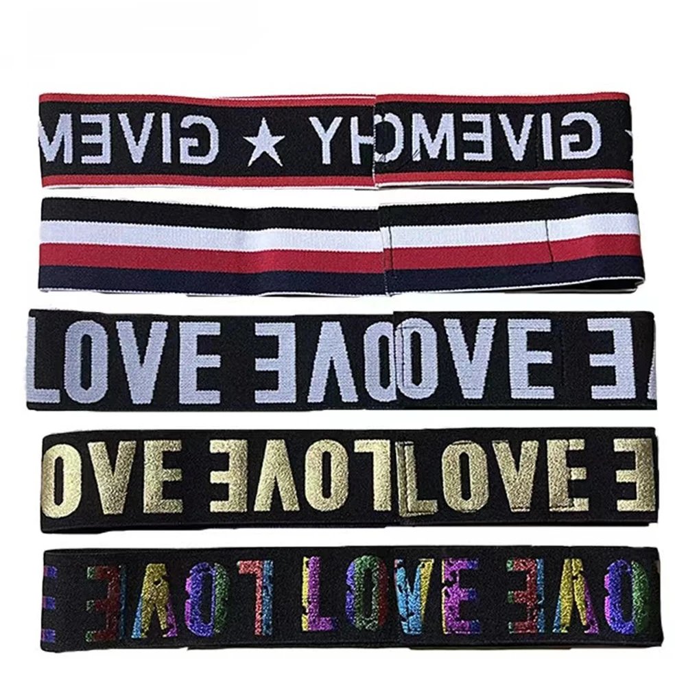 Fashion Hair Elastic Band For Wigs Adjustable Edge Scarf Elastic Headband With MagicTape for Women Lace Wigs