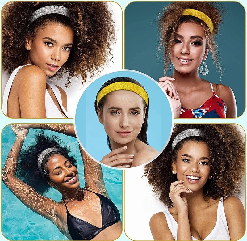 Fashion Hair Elastic Band For Wigs Adjustable Edge Scarf Elastic Headband With MagicTape for Women Lace Wigs