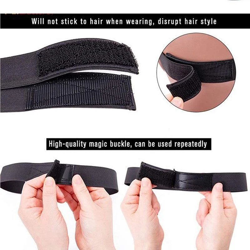Edge Laying Scarf Elastic Headband For Wigs Lace Frontal Lace Melting Band With 1Pcs Double Side Edge Control withRat Tail Comb