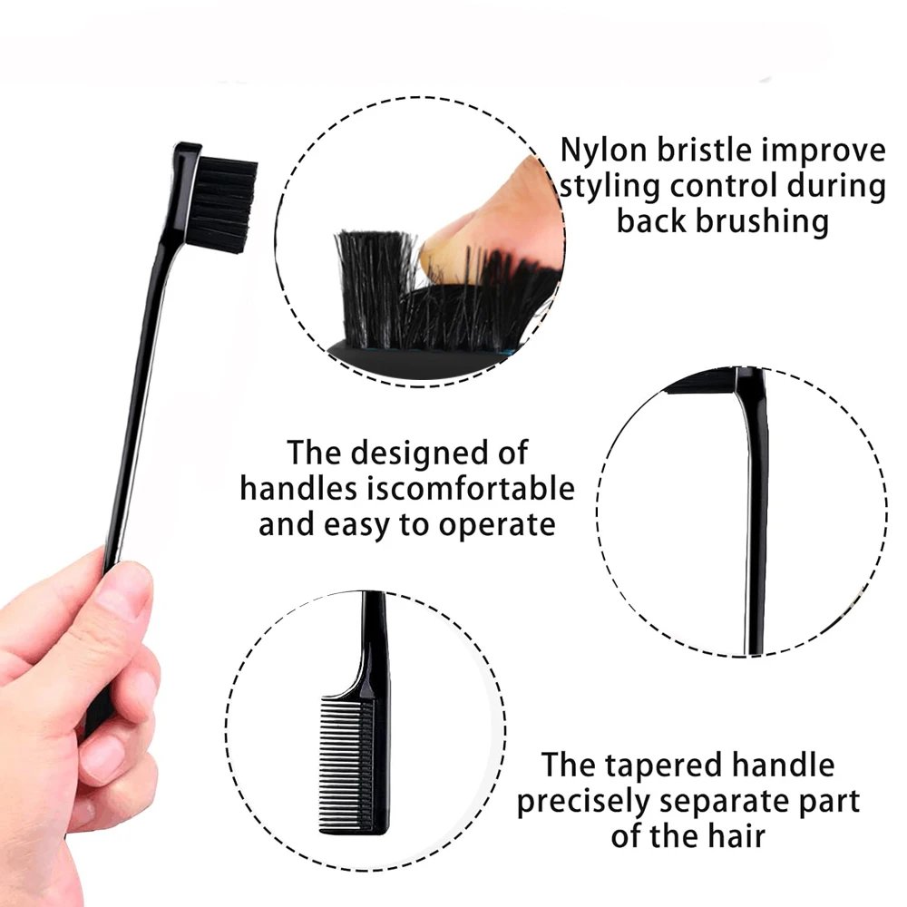 Edge Laying Scarf Elastic Headband For Wigs Lace Frontal Lace Melting Band With 1Pcs Double Side Edge Control withRat Tail Comb