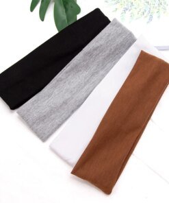 Elastic Cotton HairBand Fashion Headbands for Women Men Solid Running Fitness Yoga Hair Bands Stretch Makeup Hair Accessories