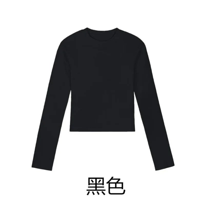 Cotton O Neck Long Sleeve Shirt Women Sexy Cropped Tops 2024 Autumn Black Casual Skinny Slim Basic Woman T Shirts White Clothing Cotton O Neck Long Sleeve Shirt Women Sexy Cropped Tops 2024 Autumn Black Casual Skinny Slim Basic Woman T Shirts White Clothing