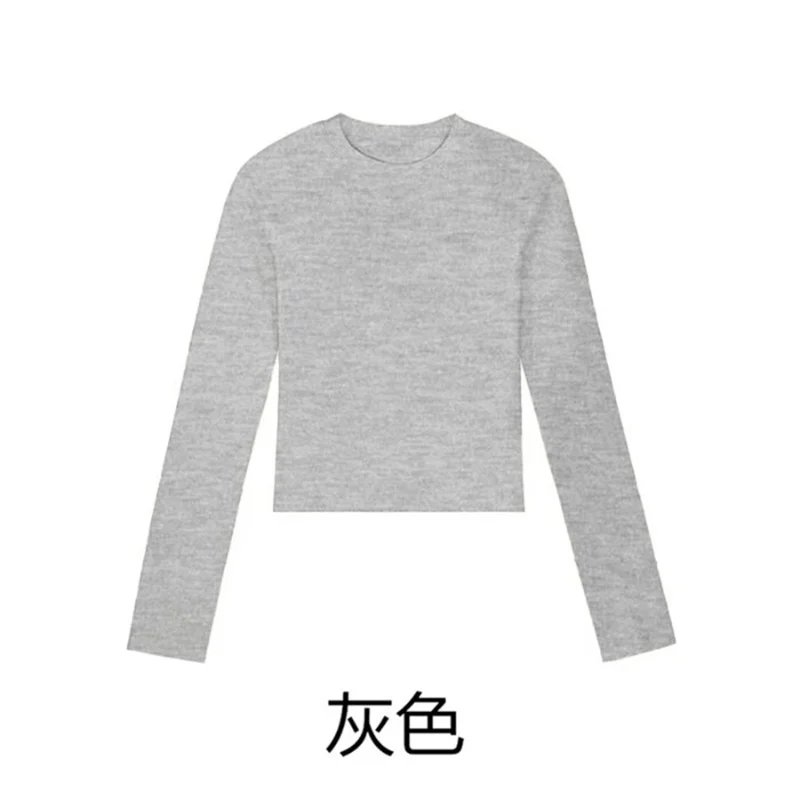 Cotton O Neck Long Sleeve Shirt Women Sexy Cropped Tops 2024 Autumn Black Casual Skinny Slim Basic Woman T Shirts White Clothing Cotton O Neck Long Sleeve Shirt Women Sexy Cropped Tops 2024 Autumn Black Casual Skinny Slim Basic Woman T Shirts White Clothing