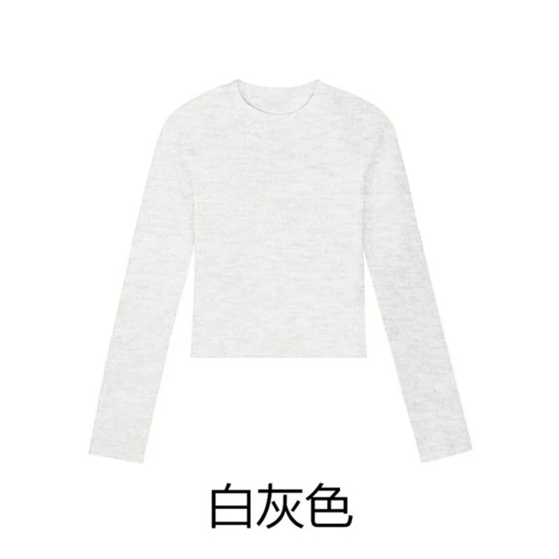Cotton O Neck Long Sleeve Shirt Women Sexy Cropped Tops 2024 Autumn Black Casual Skinny Slim Basic Woman T Shirts White Clothing Cotton O Neck Long Sleeve Shirt Women Sexy Cropped Tops 2024 Autumn Black Casual Skinny Slim Basic Woman T Shirts White Clothing