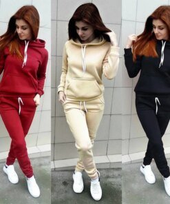 Casual Sweatshirt Ladies Sweat Suit Jogging Set Elegant Women Set Hoodies Sports Tops Pants Run Tracksuit Hot Sale