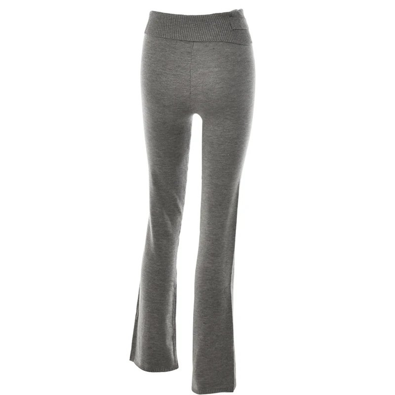 Fashion Women Ribbed Knit 2 Piece Outfits Long Sleeve Zipper-Up Slim Fit Hooded Crop Top Elastic Long Pants Set Y2K Tracksuits