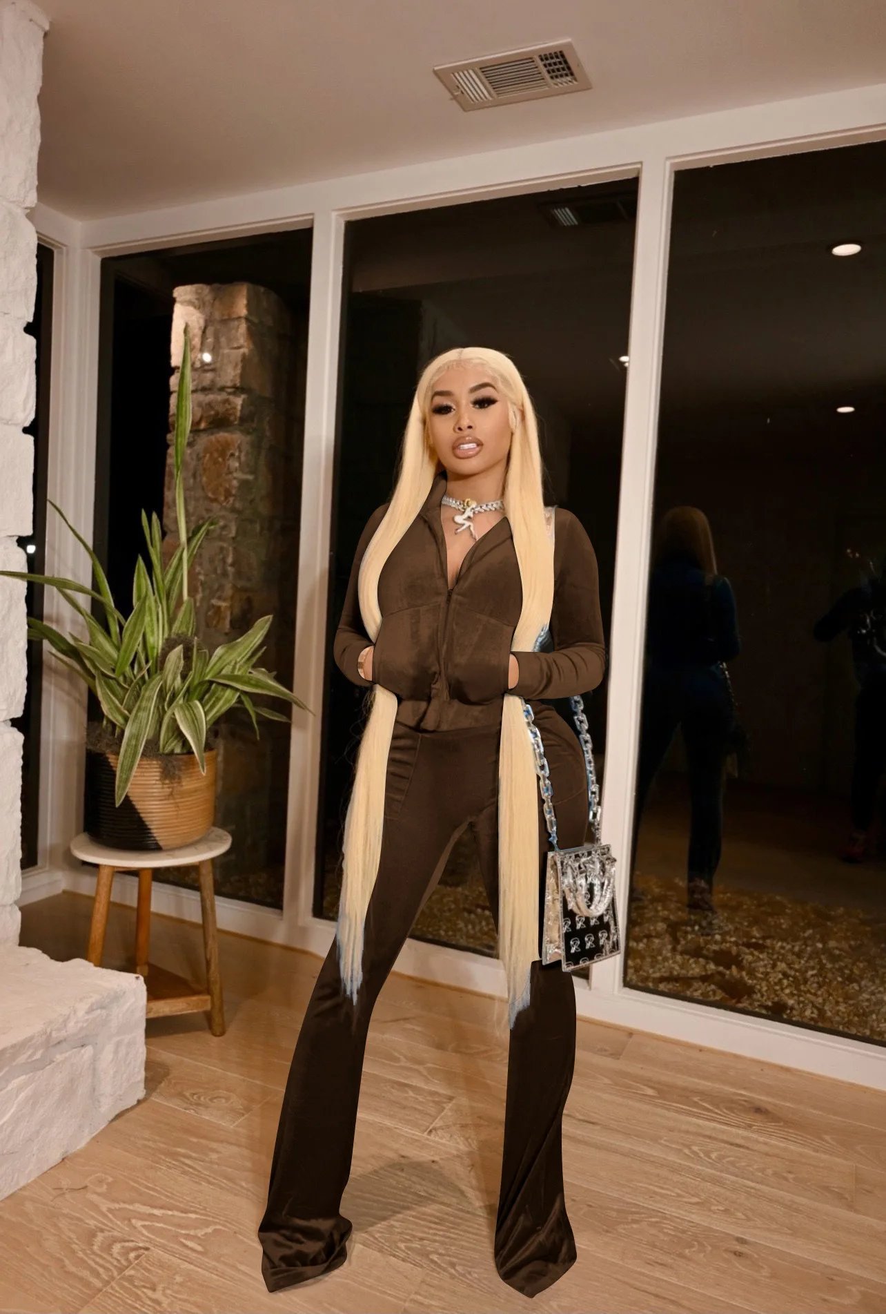 Women Set Autumn Winter Casual Two Piece Sets Velvet Tracksuit Jogger Sets Zipper Crop Jacket Pants Suits Sweatsuits Outfits