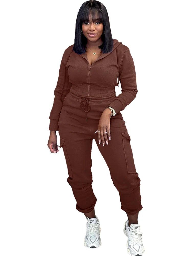 Wmstar Two Piece Outfits for Women Sport Suit Matching Tracksuit Casual Top and Pants Sets Fall Clothes Wholesale Dropshipping