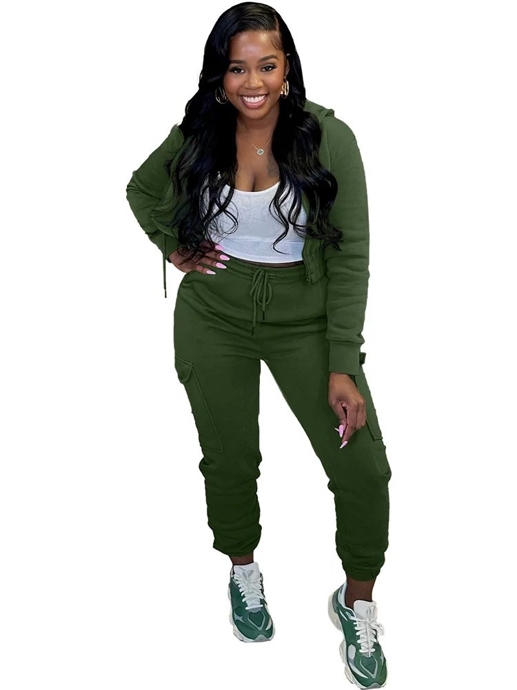 Wmstar Two Piece Outfits for Women Sport Suit Matching Tracksuit Casual Top and Pants Sets Fall Clothes Wholesale Dropshipping