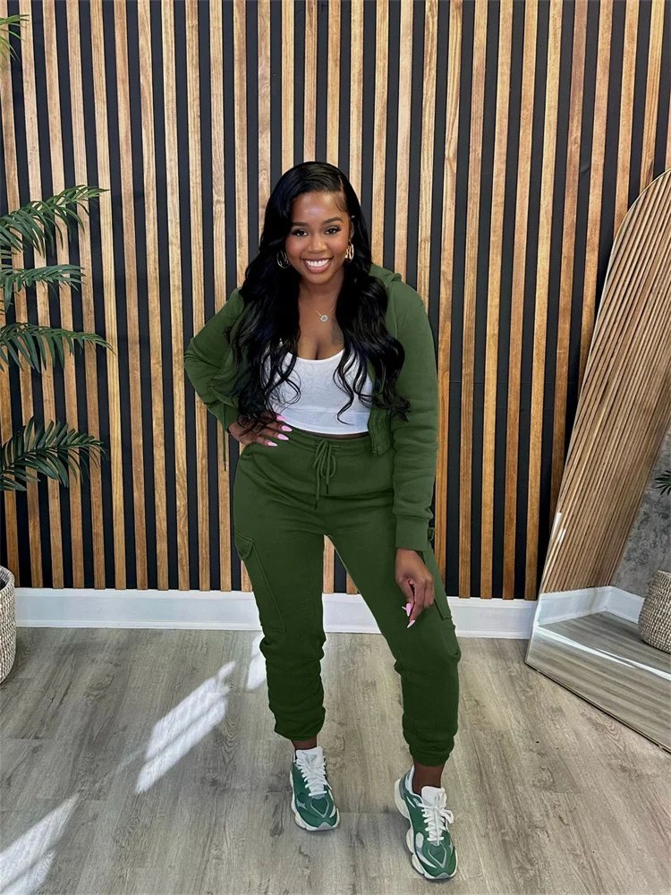 Wmstar Two Piece Outfits for Women Sport Suit Matching Tracksuit Casual Top and Pants Sets Fall Clothes Wholesale Dropshipping