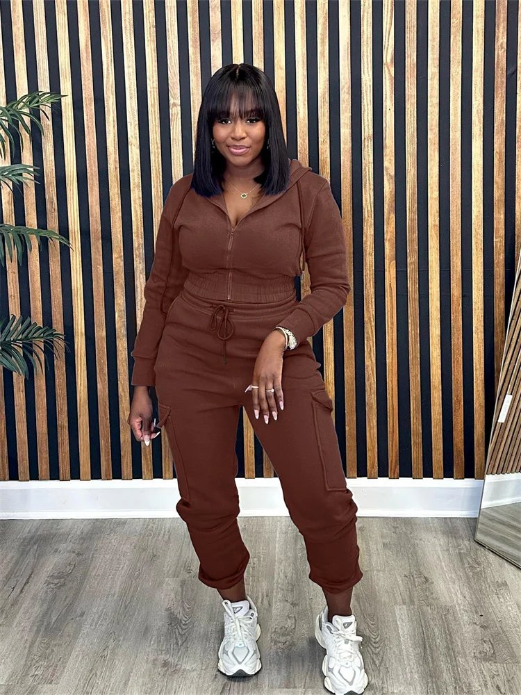 Wmstar Two Piece Outfits for Women Sport Suit Matching Tracksuit Casual Top and Pants Sets Fall Clothes Wholesale Dropshipping