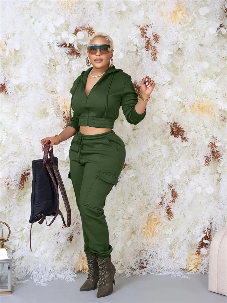 Wmstar Two Piece Outfits for Women Sport Suit Matching Tracksuit Casual Top and Pants Sets Fall Clothes Wholesale Dropshipping