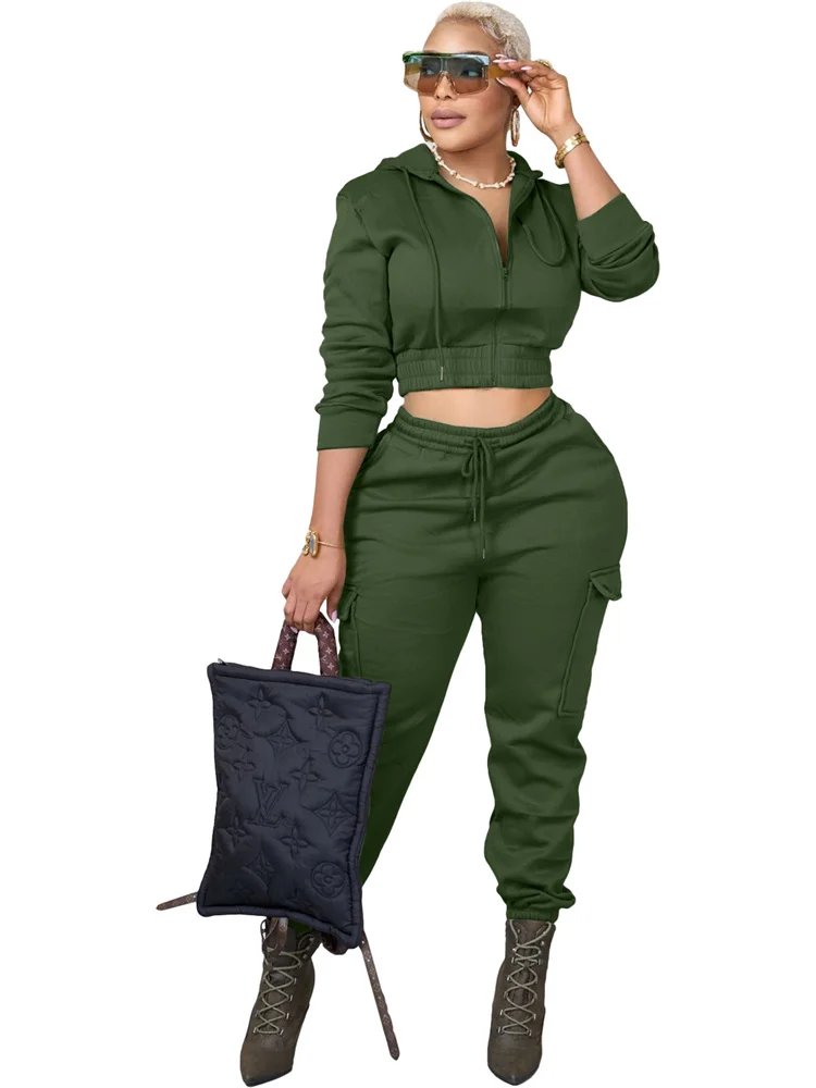 Wmstar Two Piece Outfits for Women Sport Suit Matching Tracksuit Casual Top and Pants Sets Fall Clothes Wholesale Dropshipping