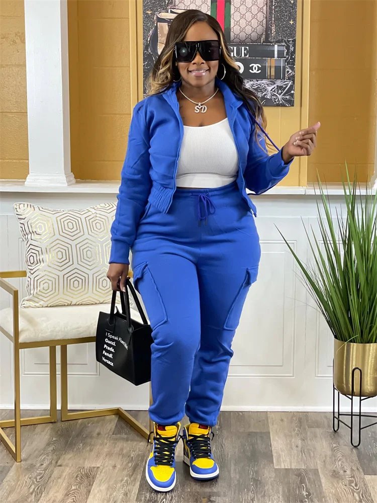 Wmstar Two Piece Outfits for Women Sport Suit Matching Tracksuit Casual Top and Pants Sets Fall Clothes Wholesale Dropshipping