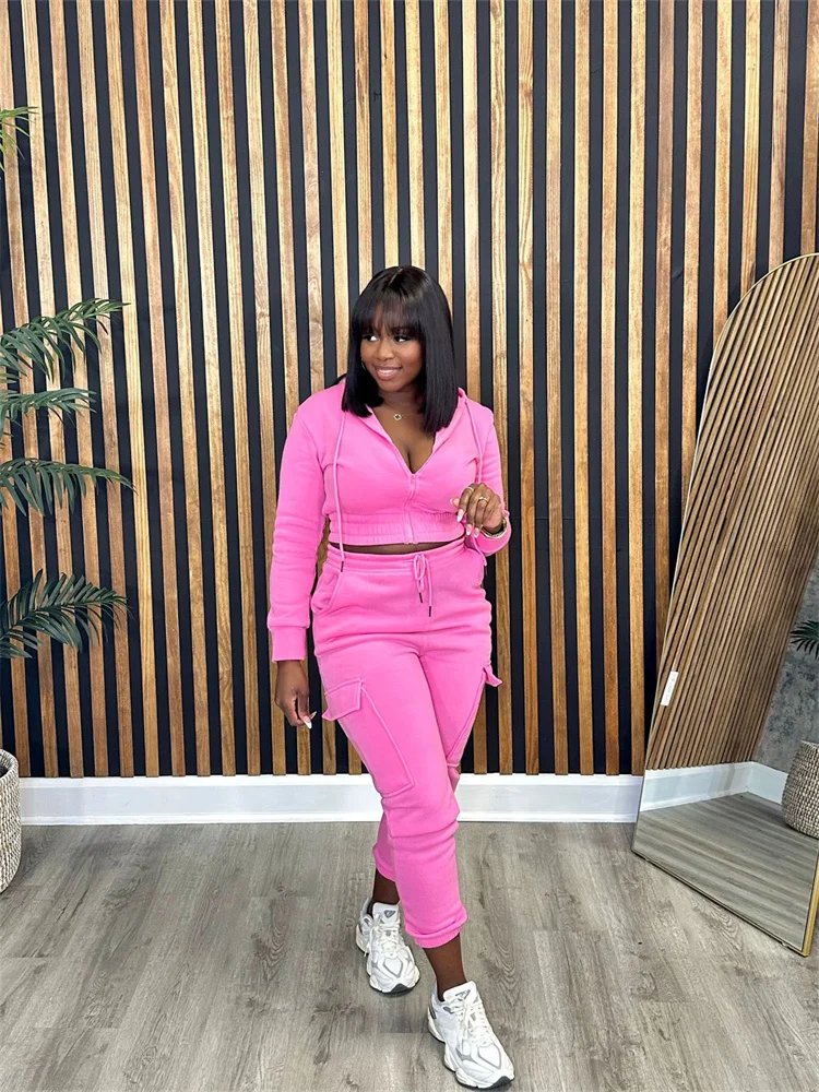 Wmstar Two Piece Outfits for Women Sport Suit Matching Tracksuit Casual Top and Pants Sets Fall Clothes Wholesale Dropshipping