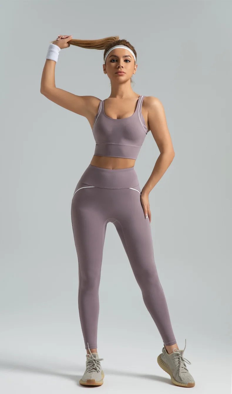 Women's 2pcs yoga set yoga Clothes High Waist Strap Cross High-elasticity Yoga Sports Bra Fitness Wear set Women's Tracksuit Women's 2pcs yoga set yoga Clothes High Waist Strap Cross High-elasticity Yoga Sports Bra Fitness Wear set Women's Tracksuit