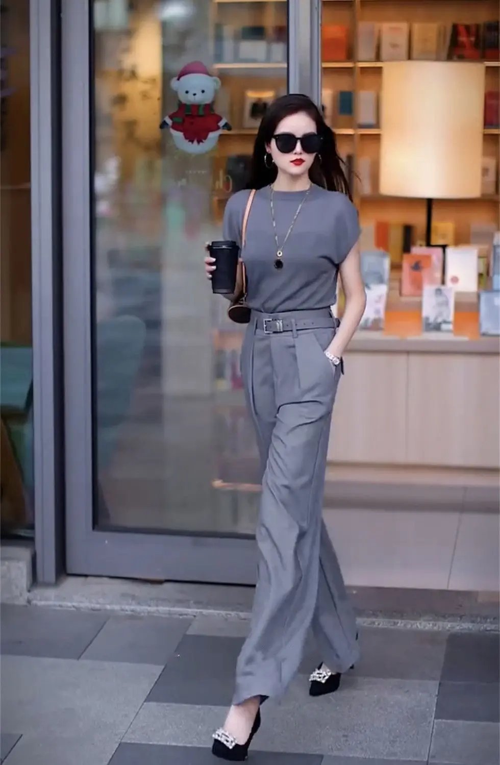 Casual Set for Women's 2024 Summer New Style Commuting Short Sleeved Top+high Waisted Straight Leg Pants Two-piece Set Casual Set for Women's 2024 Summer New Style Commuting Short Sleeved Top+high Waisted Straight Leg Pants Two-piece Set