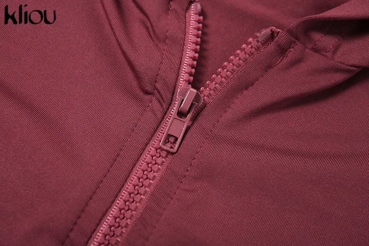 kliou Casual Women 2 Piece Set Classic Tracksuits Solid Long Sleeve Zip-up Hood Tops+Slim Elastic Pants Sporty Concise Outfits kliou Casual Women 2 Piece Set Classic Tracksuits Solid Long Sleeve Zip-up Hood Tops+Slim Elastic Pants Sporty Concise Outfits