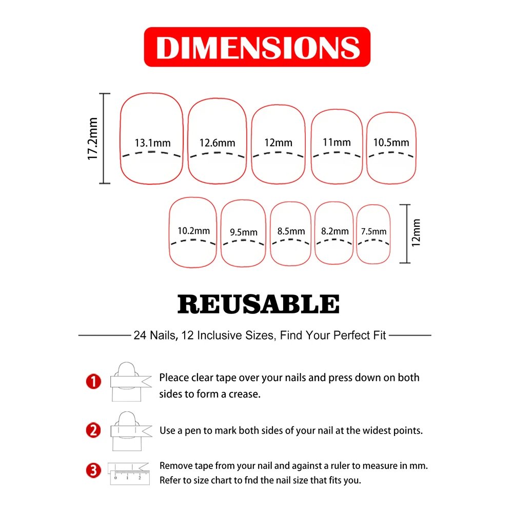 Fashion Trend Women Girls 24Pcs/Set Short Ballet Pink French White Border Full Coverage Wearable Fake Nail Press on Nail Art