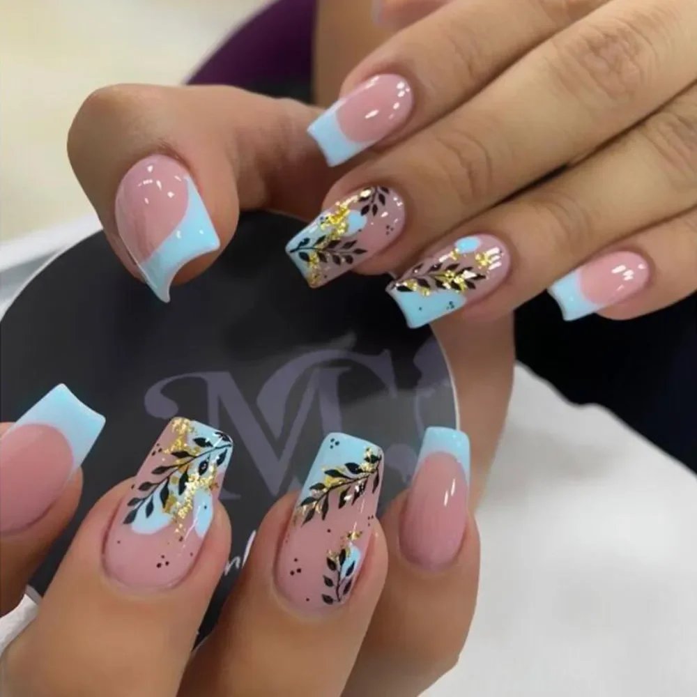 24PCS Shiny Pearl Wearable False Nails Short Square Fake Nail Simple Press on Nails Detachable Full Cover Nail Tips With Glue 24PCS Shiny Pearl Wearable False Nails Short Square Fake Nail Simple Press on Nails Detachable Full Cover Nail Tips With Glue