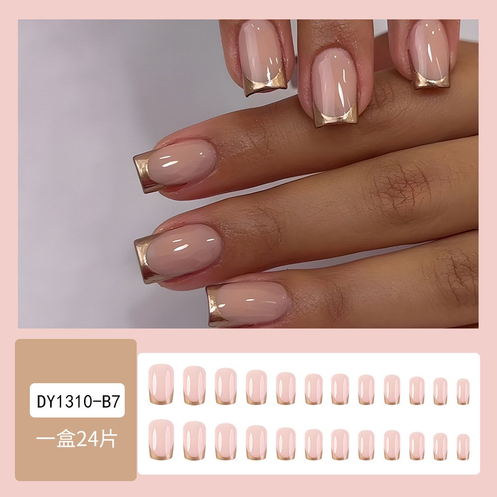 24Pcs French Tip Press on Nails Short Coffin False Nails Simple Wearable Fake Nails Frosted Full Cover Press on Nail Tips Art 24Pcs French Tip Press on Nails Short Coffin False Nails Simple Wearable Fake Nails Frosted Full Cover Press on Nail Tips Art