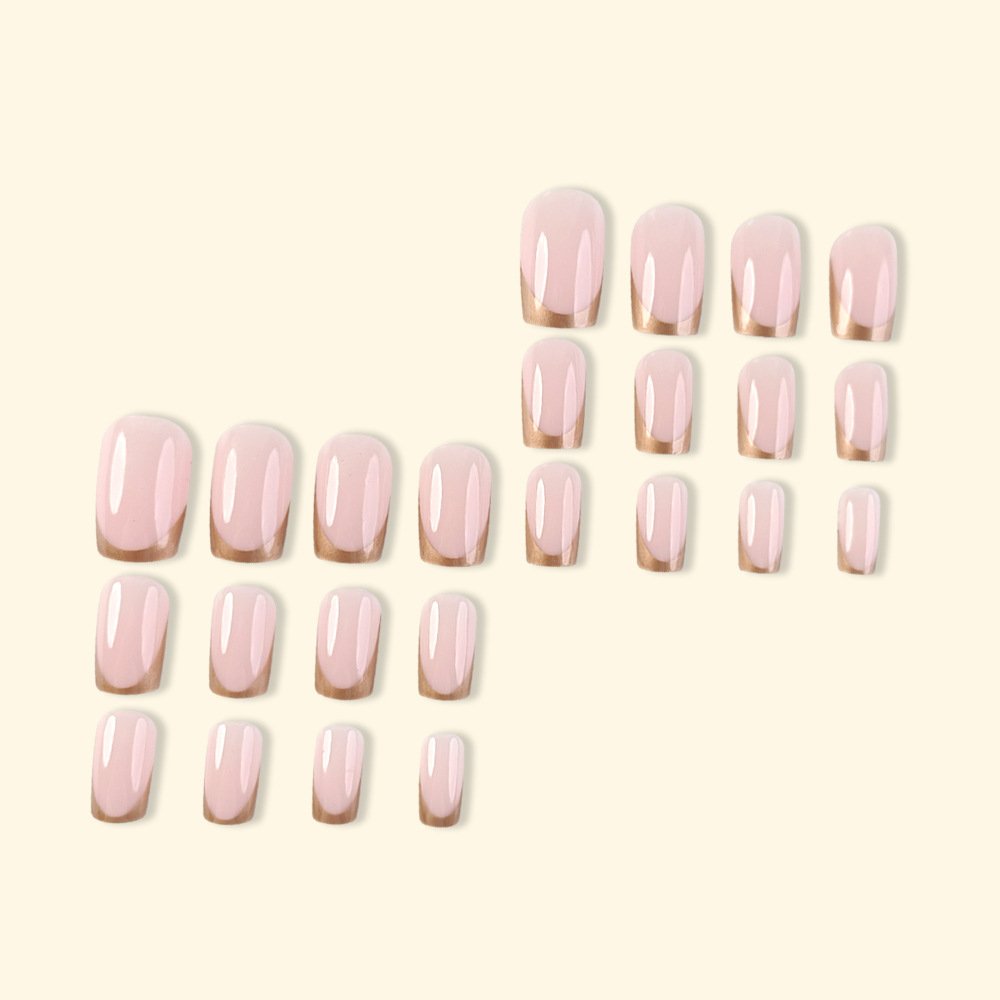 24Pcs French Tip Press on Nails Short Coffin False Nails Simple Wearable Fake Nails Frosted Full Cover Press on Nail Tips Art 24Pcs French Tip Press on Nails Short Coffin False Nails Simple Wearable Fake Nails Frosted Full Cover Press on Nail Tips Art