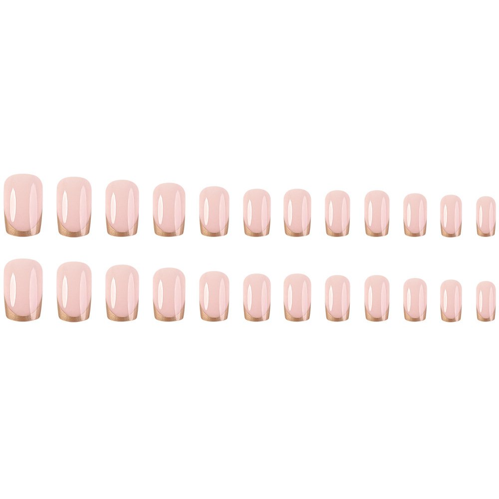 24Pcs French Tip Press on Nails Short Coffin False Nails Simple Wearable Fake Nails Frosted Full Cover Press on Nail Tips Art 24Pcs French Tip Press on Nails Short Coffin False Nails Simple Wearable Fake Nails Frosted Full Cover Press on Nail Tips Art