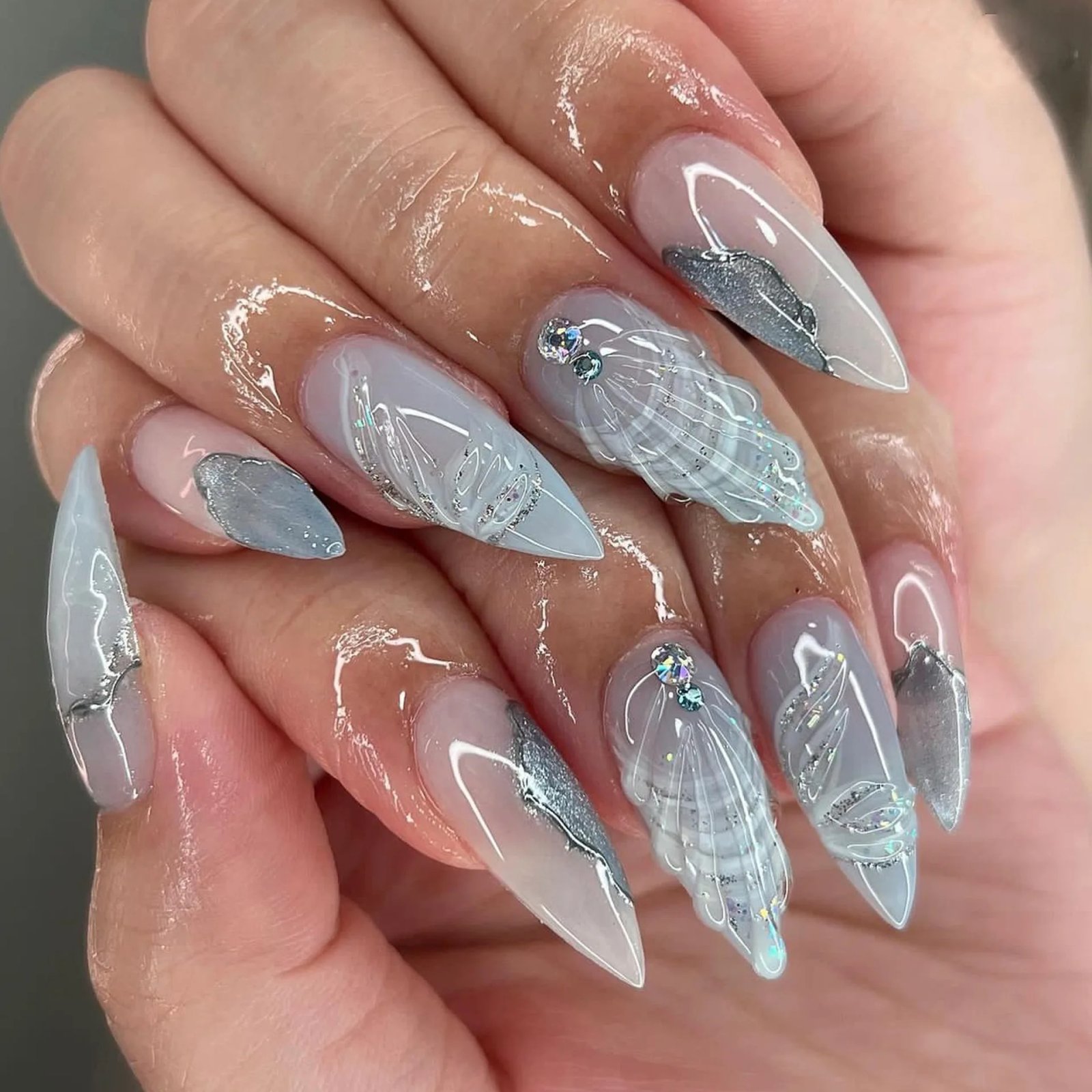 24Pcs Almond Press on Fake Nails Long French False Nails with Pink Bow Wearable Flower Design Oval Manicure Full Cover Nail Tips 24Pcs Almond Press on Fake Nails Long French False Nails with Pink Bow Wearable Flower Design Oval Manicure Full Cover Nail Tips
