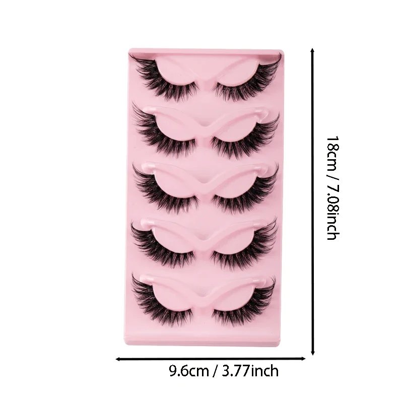 5 Pairs Cat Eye Lashes Faux Mink Eyelashes Natural long Manga Lashes Winged End Eye Elongated Eyelashes Fake Lashes Makeup 5 Pairs Cat Eye Lashes Faux Mink Eyelashes Natural long Manga Lashes Winged End Eye Elongated Eyelashes Fake Lashes Makeup