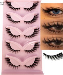 New Cat Eye Lashes Mink Eyelashes 3D Curl Winged Natural Realistic Messy End Eye Elongated Thick False Eyelashes Soft Fake Lashe