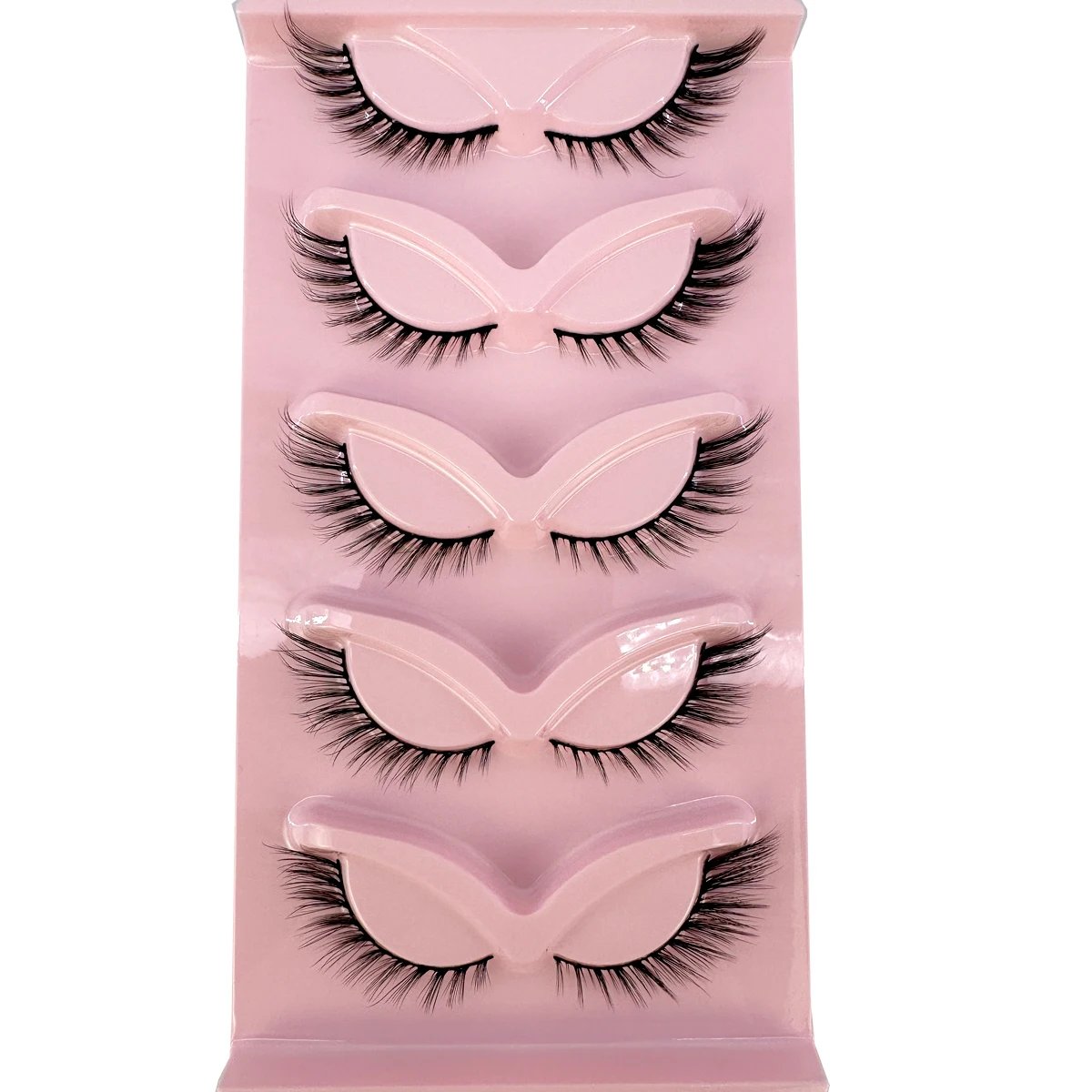New Cat Eye Lashes Mink Eyelashes 3D Curl Winged Natural Realistic Messy End Eye Elongated Thick False Eyelashes Soft Fake Lashe