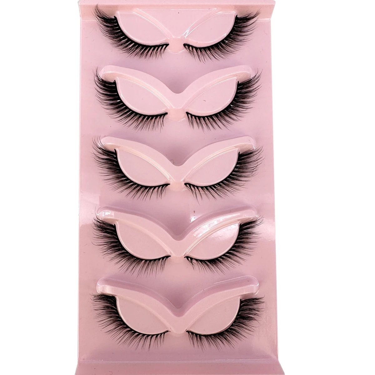 New Cat Eye Lashes Mink Eyelashes 3D Curl Winged Natural Realistic Messy End Eye Elongated Thick False Eyelashes Soft Fake Lashe