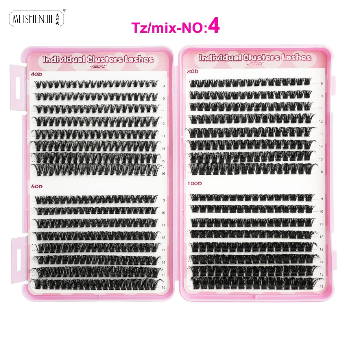 16Rows Individual Lash Clusters Kit with Waterproof DIY Lash Kit Lash Bond And Seal and Eyelash Tweezers Set Extension Lashes 16Rows Individual Lash Clusters Kit with Waterproof DIY Lash Kit Lash Bond And Seal and Eyelash Tweezers Set Extension Lashes