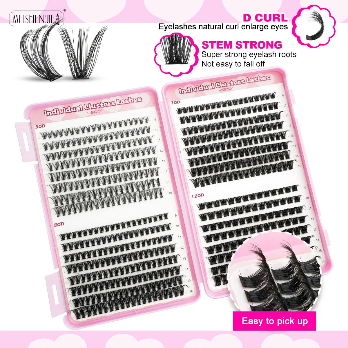 16Rows Individual Lash Clusters Kit with Waterproof DIY Lash Kit Lash Bond And Seal and Eyelash Tweezers Set Extension Lashes 16Rows Individual Lash Clusters Kit with Waterproof DIY Lash Kit Lash Bond And Seal and Eyelash Tweezers Set Extension Lashes