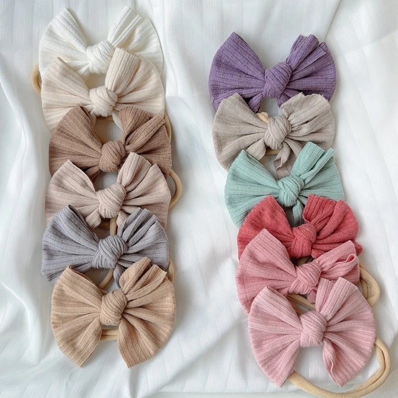 3pcs Baby Girl Bows Headband Newborn Turban Hairband Accessory Kids HairBand Outdoor Toddler Children HeadWrap Hair Accessories
