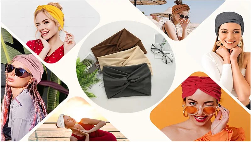 Europe and The United States New Wide Hair Band Women Sports Cross Headband Yoga Elastic Headband Hair Accessories Wholesale