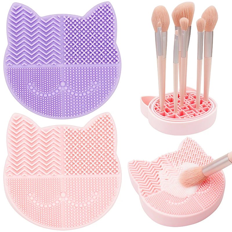 Silicone Makeup Brush Cleaning Storage Box Make Up Washing Board Cleaner Carpet Cosmetic Brushes Tools Silicone Makeup Brush Cleaning Storage Box Make Up Washing Board Cleaner Carpet Cosmetic Brushes Tools