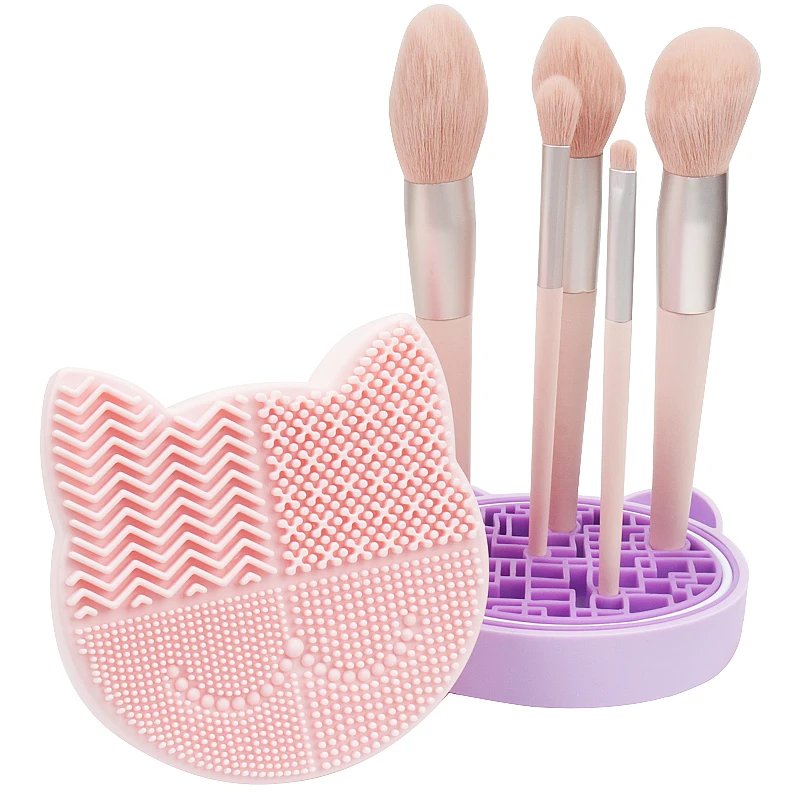 Silicone Makeup Brush Cleaning Storage Box Make Up Washing Board Cleaner Carpet Cosmetic Brushes Tools Silicone Makeup Brush Cleaning Storage Box Make Up Washing Board Cleaner Carpet Cosmetic Brushes Tools