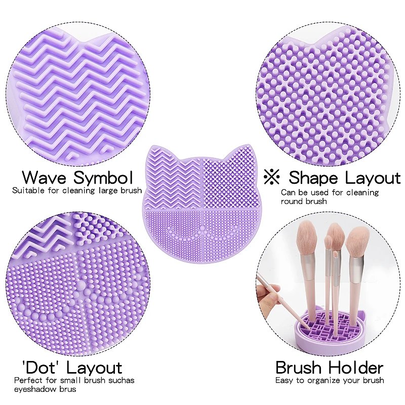 Silicone Makeup Brush Cleaning Storage Box Make Up Washing Board Cleaner Carpet Cosmetic Brushes Tools Silicone Makeup Brush Cleaning Storage Box Make Up Washing Board Cleaner Carpet Cosmetic Brushes Tools