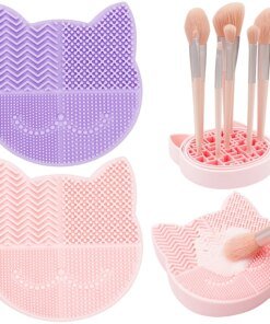 Silicone Makeup Brush Cleaning Storage Box Make Up Washing Board Cleaner Carpet  Cosmetic Brushes Tools