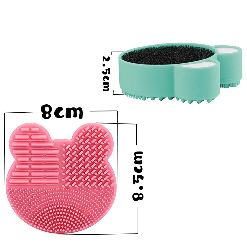 Multifunction Makeup Brush Cleaner Beauty Powder Remover Makeup Brush Dry And Wet Cleaning Silicone Sponge Tool