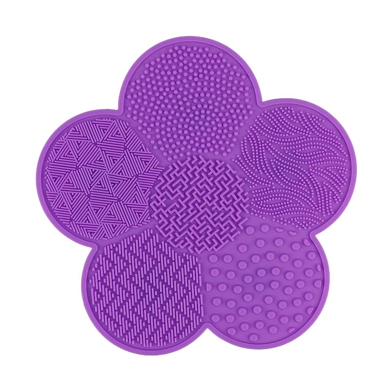 Silicone Make Up Cleaning Brush Scrubber Pad Cleansing Washing Tool Cosmetic Silicone Makeup Brush Mat Cleaner with Suction Cup