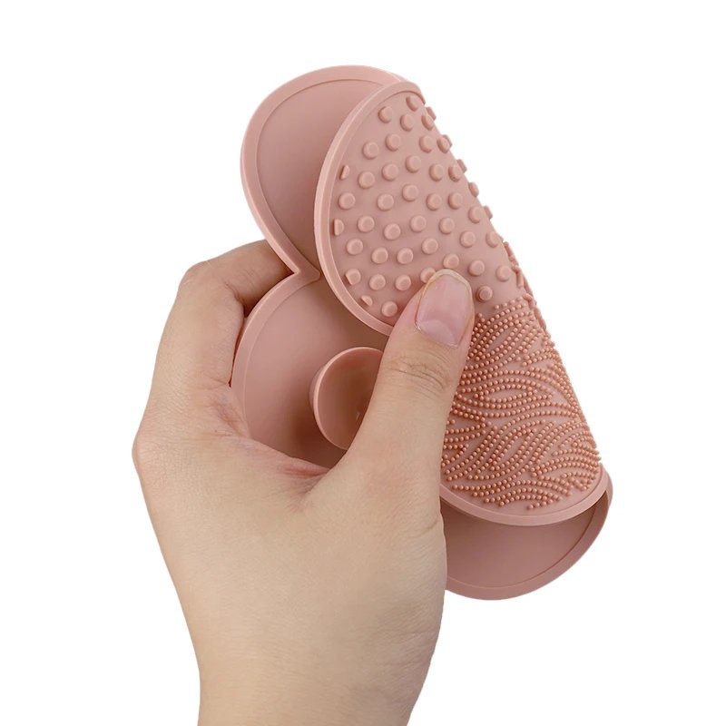 Silicone Make Up Cleaning Brush Scrubber Pad Cleansing Washing Tool Cosmetic Silicone Makeup Brush Mat Cleaner with Suction Cup