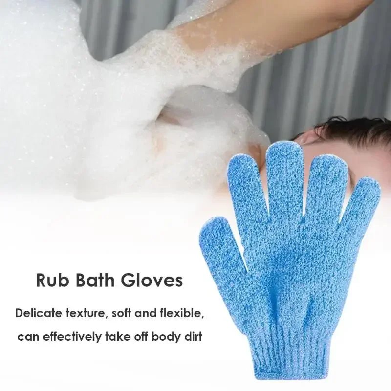 Five Fingers Bath Gloves Household Shower Towel Scrub Body Wash Children Home Supply Elastic Wipe Back Bathing Cleaning Gloves