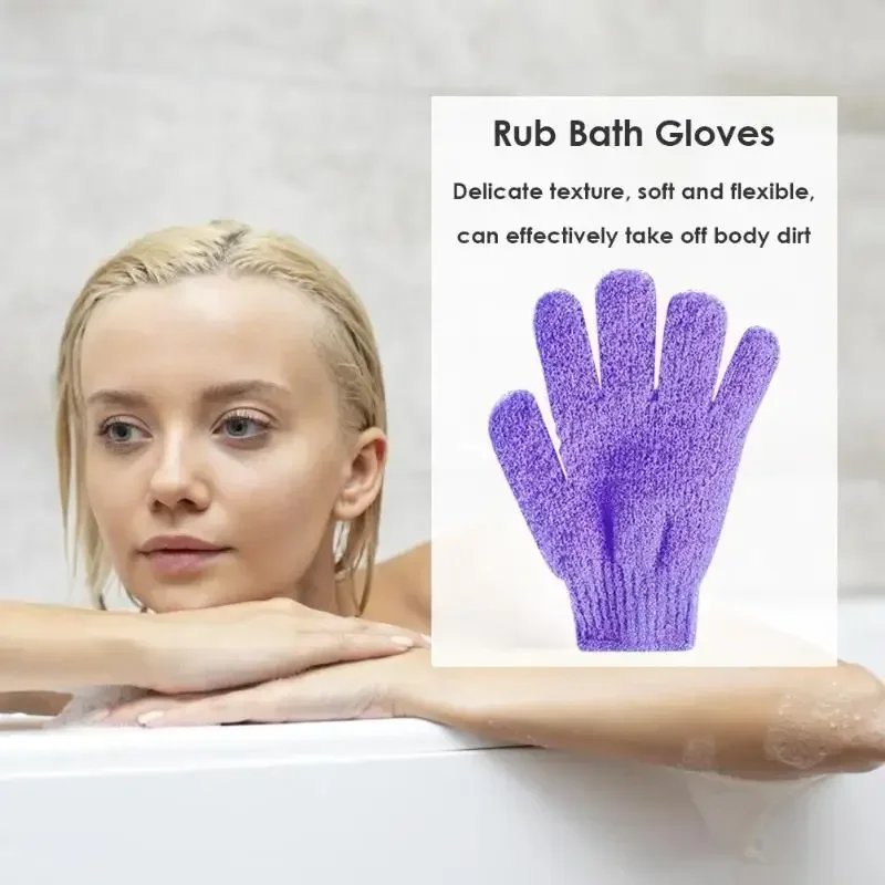 Five Fingers Bath Gloves Household Shower Towel Scrub Body Wash Children Home Supply Elastic Wipe Back Bathing Cleaning Gloves